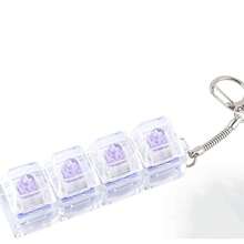 1pc Stress Relief Button, Adult Keyboard Fingertip Toy, Creamy Crisp Clicker Keychain, Cute Button Finger Clicking Toy, Anxiety And Stress Relief Gift, With Vibrant Macaron Colors. The Appearance, Color And Design Are Very Attractive, Making It A Perfect Choice For Party Favors, Gifts And Presents For Friends. (Colorful) - Multicolor - View 12