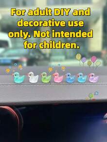5/20/50/100/1000 قطعة بطة صغيرة مضيئة ملونة من الراتنج، تماثيل حيوانات مجهرية مضيئة، نموذج قابل للملء المخفي، مناسب لديكور المناظر الطبيعية المجهرية وحوض السمك وديكور المنزل، أفضل هدية (ألوان عشوائية) - متعدد الألوان - مشاهدة 5