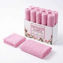 Juego de Toallas y Paños de Limpieza 4/6/8/20 Paquete, Paños de Microfibra Altamente Absorbentes y Suaves al Tacto, Paños de Limpieza Multiusos & Toallas de Mano para Baño, Hotel, Spa y Gimnasio, 10x10 Pulgadas, Multicolor - Multicolor - Ver 1