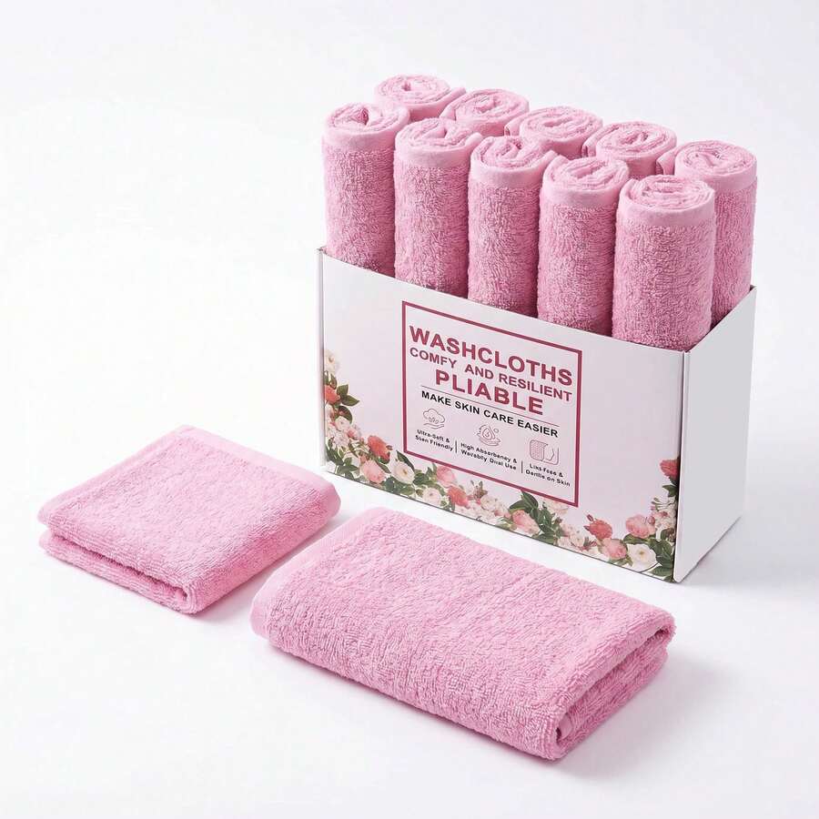 Juego de Toallas y Paños de Limpieza 4/6/8/20 Paquete, Paños de Microfibra Altamente Absorbentes y Suaves al Tacto, Paños de Limpieza Multiusos & Toallas de Mano para Baño, Hotel, Spa y Gimnasio, 10x10 Pulgadas, Multicolor - Multicolor - Ver 1