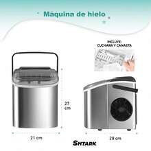 Máquina de Hielo Portátil Antarctic Star 12 kg/día 2 Tamaños Blanca - Blanco - Ver 2