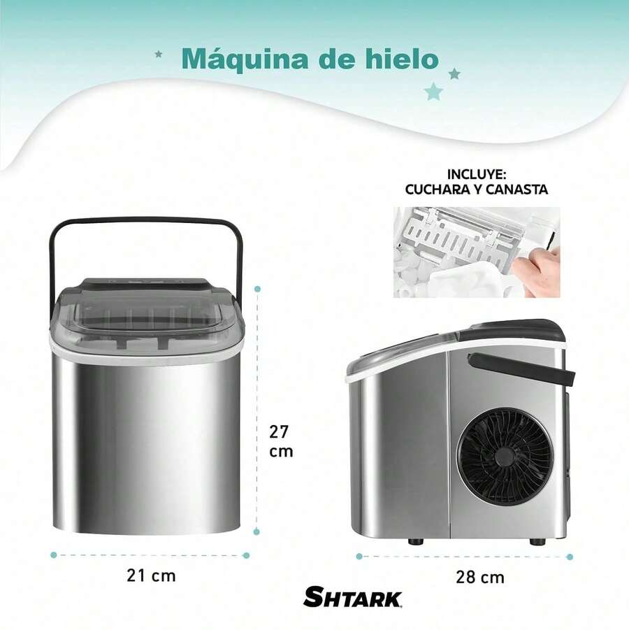 Máquina de Hielo Portátil Antarctic Star 12 kg/día 2 Tamaños Blanca