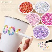 Multi-Color 3mm Jelly Resin Rhinestone Set, Includes Precision Tweezers And Craft Glue, Fashion DIY Clothing Accessories, Cups, Fabric Decor - View 4