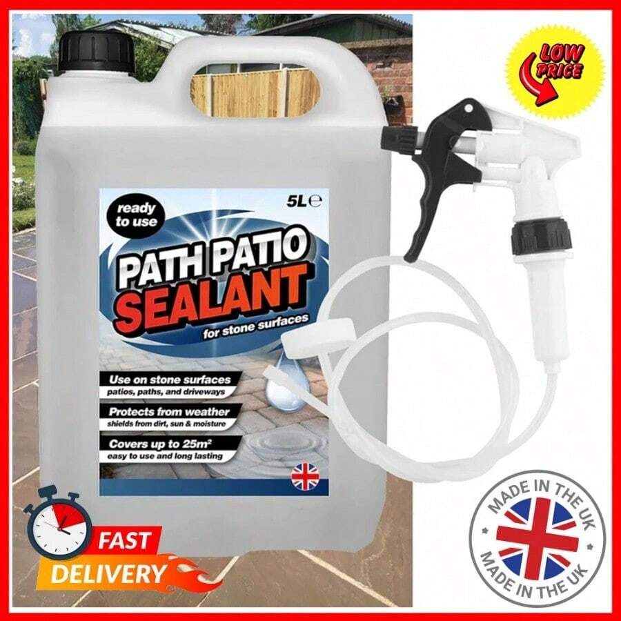 5L Easy To Use Path Patio Sealant For Use On Stone Surfaces Complete With Long Hose Trigger - 4 - View 1