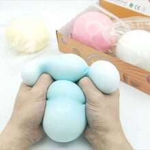 10cm特大號巨型流體起司球擠壓玩具，舒壓助眠玩具，ASMR感官舒壓玩具，適合成人，生日禮物，節日禮物，優質首選，情緒療癒玩具，情緒釋放玩具 - 彩色 - 查看 2