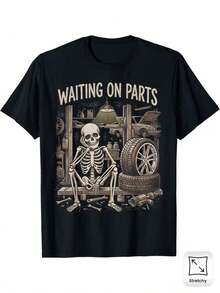 Ves, Stile di strada, T-shirt comoda, T-shirt casual estiva, T-shirt di moda indispensabile, Collo rotondo, Tessuto con elasticità media, Adatta per tutte le stagioni. - nero - Visualizzare 1