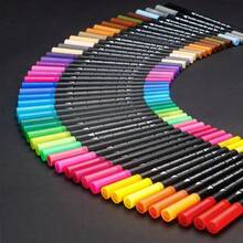 120/72/60/36/24 Colors Dual-Tip Markers - Colorful Watercolor Pens Art Pens Fine Line Calligraphy Pens - Adult Coloring Painting Doodle Art Markers - Premium CD Packaging - Sets - View 3