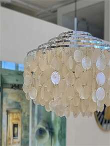 50-200pcs Natural Shell Mica Flakes Set, Translucent Oval Shape With Hanging Ring, Dyeable, Suitable For DIY Wind Chime Accessories, Wedding Party Decoration, Room Decoration, Bedroom Decoration And Home Decor - Multicolor - View 7