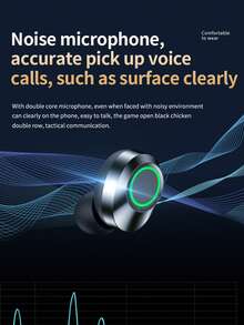 Wireless Earbuds With Touch Control, Digital Display, Long Battery Life, And Microphone - Black - View 8