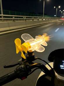 風力發光飛機裝飾品 LED 發光風車裝飾貼紙，適用於汽車、摩托車和電動自行車 - 彩色 - 查看 1