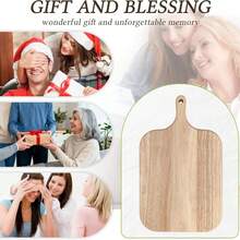1pc Solid Oak Cutting Board, Double-Sided Washable Kitchen Chopping Board, Suitable For Meat, Vegetables, Fruit, Fish, Perfect Outdoor Camping, Housewarming And Graduation Gift - Maroon - View 8
