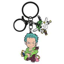 1個 One Piece 動漫魯夫索隆金屬琺瑯鑰匙圈，卡通角色吊飾背包掛飾配件，送給動漫迷的禮物 - 彩色 - 查看 11