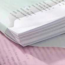 5pcs/10pcs/20pcs - A4 Size DIY File Bags, Morandi Color, Thickened Large Capacity Plastic Snap Button File Bags, Document Bags, Test Paper Storage Bags, Transparent File Storage Bags, 1mm Thick - Multicolor - View 3