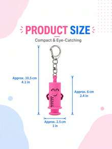 1pc Ampoule Bottle Opener, Syringe-Shaped Cutter, Nurse Doctor Ampoule Bottle Opening Assistant Tool, Medicine Bottle Breaker, Soft Rubber Keychain Cartoon Creative Promotional Gift - View 6