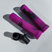 2pcs New Soft Rubber Bicycle Handlebar Grips, Dual-Color Non-Slip Handlebar Covers, Ergonomic Design, Suitable For Mountain Bikes - Multicolor - View 2