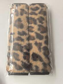 2pcs/1pc Car Seat Belt Shoulder Pads Anti-Pinch Protective Cover Leopard Print Faux Mink Fur Car Interior Accessories, Soft Comfortable Exquisite Car Shoulder Pads Seat Belt Decor, 4 Colors Available - A - View 11