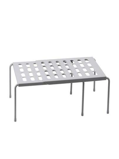 1pc/2pcs Solid Color Detachable Expandable Multilayer Storage Rack, Wardrobe Organizer Partition Shelf, Cabinet Bathroom Adjustable Divider Rack, Space Saving Rack For Kitchen Living Room Dorm, Plastic Shoe Slipper Organizer