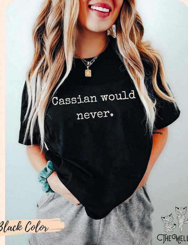 Vintage Cassian ACOTAR Official SJM Merch T-shirt, 100% katoen, zware kwaliteit, Booktok-stijl top
