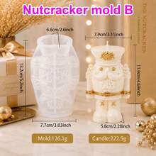 Zhonghui Mold قالب سيليكون جندي كاسر البندق 3D، قالب شمع DIY للشموع المعطرة، الراتنج، الصابون، الجبس، ديكور المنزل للعطلات عيد الميلاد وصناعة الهدايا - تمثال - مشاهدة 9