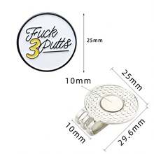 New Golf Ball Marker With Cap Clip Metal Magnetic Golf Hat Clip Ball Marker - Star - View 3