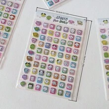Cute Little Animal 3D Epoxy Stickers, Kawaii Cartoon Panda Character Bubble Sticker Sheet For Journal Scrapbook Decor - Multicolor - View 8