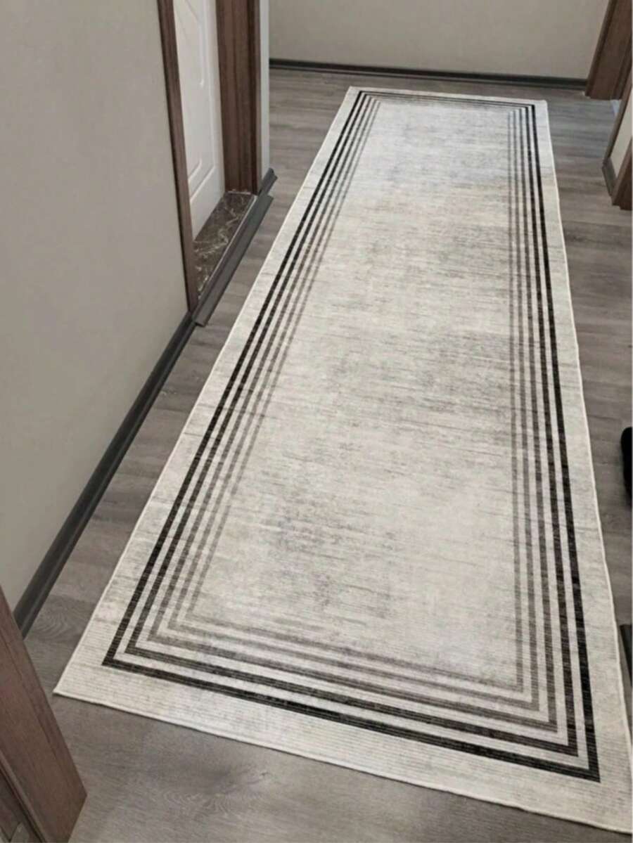 Thalia Home - Alfombra antideslizante, lavable y con estampado digital, ideal para pasillo o cocina. - Gris Claro - Ver 1