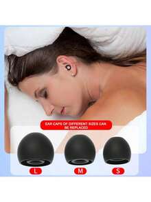 1 Pair Reusable Ultra Comfortable Noise-Canceling Earplugs, Includes 2 Pairs Of Replacement Ear Tips, Suitable For Sleep, Deep Focus, Travel, Noise Sensitivity, Hearing Protection - Multicolor - View 4
