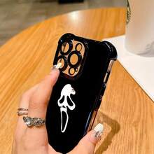 Funda para Teléfono - Funda de Teléfono Moderna y Adorable con un Diseño Aullante, Compatible con iPhone 17, 16E, 16, 15, 14, 13, 12, 11 Mini, Pro, Max, Air, X, XR, XSMAX, 8 y 7 Plus.Cuenta con una Transparencia - Negro - Ver 4