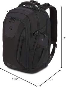 Mochila para Portátil SWISSGEAR 5358 ScanSmart - Negro (Sigilo Negro) - Ver 11