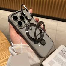 スマホケース： 16 Pro Max、15、14、13、12、11 Plus、Pro Maxに適しています。 レンズフレームはスタンドとしてオープンくことができ、ワイヤレス充電に対応しています。 この透明な携帯電話ケースはあなたのデバイスを保護するします。 - グリーン - チェックする 1
