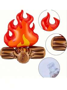 Inflatable Flame Decoration, Suitable For Camping Party Decor, Indoor And Outdoor Use, Realistic Campfire Prop, Also An Excellent Easter Gift - Multicolor - View 6