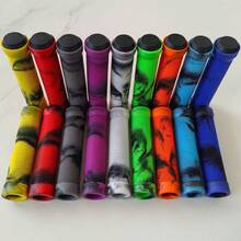 2pcs New Soft Rubber Bicycle Handlebar Grips, Dual-Color Non-Slip Handlebar Covers, Ergonomic Design, Suitable For Mountain Bikes - Multicolor - View 4