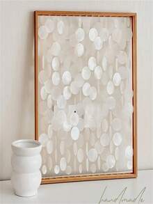 50-200pcs Natural Shell Mica Flakes Set, Translucent Oval Shape With Hanging Ring, Dyeable, Suitable For DIY Wind Chime Accessories, Wedding Party Decoration, Room Decoration, Bedroom Decoration And Home Decor - Multicolor - View 9