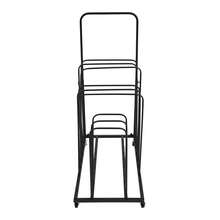 RibasuBB Art Canvas Storage Rack Rolling Organizer For Studio Black Iron 9-Slot Floor Standing 4 Wheels With Brakes Adjustable Handle 40-100cm 80x45cm - A - View 10