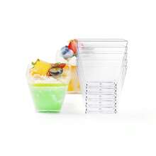 100/75/50/40/30/25/20/10pcs 60ml Dessert Cups, Party Dessert Cups, Suitable For Desserts, Sweets, Pudding, Cheesecake, Mousse, Cake Decoration, Reusable, Suitable For Parties, Gatherings, Birthday Parties, Weddings - Clear - View 6