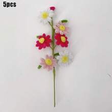 Pipe Cleaning Flowers Daisy Chenille Stem Daisy Flower Crafts Artificial Daisy Bouquet Creation, Birthday Graduation Wedding Holiday Gift - Multicolor - View 23
