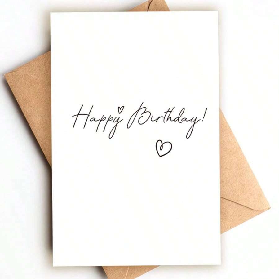 3 Cards + 3 Envelopes - "Happy Birthday" Greeting Cards, Birthday Blessing Cards - HK3014 - View 1