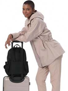 TOTTO Mochila Mediana para Mujer Porta Laptop 14 con Bolsillo Discreto - Ideal para la Escuela, Oficina o Viajes - 20L ADELAIDE 1 2.0 - Ver 10