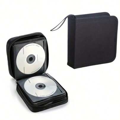 1 قطعة علبة تخزين CD/DVD ب- 40 فتحة: منظم أقراص محمول، مناسب للسيارة والمنزل والسفر - حافظ على تنظيم أقراصك!