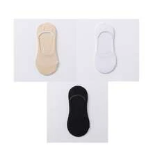 1/3/5/6/8 Pairs Women's White Black Nude Breathable Sweat-Absorbent Cotton Socks, Thin Spring Summer Low-Cut Shallow-Opening Anti-Odor Casual Minimalist Invisible Short Socks For Shoes And Sneakers - Multicolor - View 13