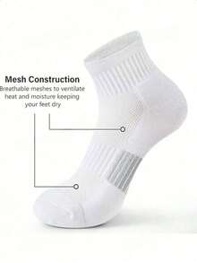 6 pares de calcetines cortos para hombre, calcetines deportivos transpirables y resistentes al olor para todas las estaciones, calcetines finos para hombre, calcetines de pareja - Multicolor - Ver 3