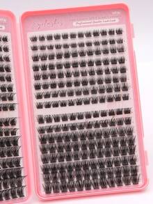 384PCS Bulu Mata D Curl Cluster Individual DIY Panjang Campuran 8-16mm, Bulu Mata Palsu Segmen Ringan Lembut yang Dapat Digunakan Kembali untuk Pemula, Riasan Sehari-hari, Pesta Pernikahan, Halloween - D - View 4
