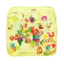 4 Colors Fruit Jelly Cube Squishy Toy, Soft Stress Relief Squeeze Toy, Fingertip Toy, Fun Gift For Teens And Adults - Multicolor - View 16