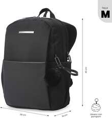 TOTTO Mochila Mediana para Mujer Porta Laptop 14 con Bolsillo Discreto - Ideal para la Escuela, Oficina o Viajes - 20L ADELAIDE 1 2.0 - Ver 4