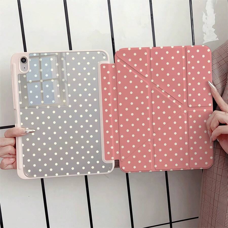 1件波點雙面平板保護殼,相容 iPad Pro 11/10代 10.9 吋 2022 智慧保護殼/Air 13(M3 2025)/Air 11(M3 2025)/Air 11(M3 2025)/11(A16 2025)/相容 Galaxy Tab S10+/S9/A9,相容 Galaxy A9/S9/S7/S18+,相容 Matepad - 彩色 - 查看 1