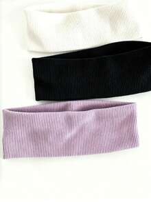 1/3/4pcs Solid Color Sports Headbands, Daily Casual Home Use Summer Hair Accessories - Multicolor - View 13