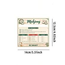 Flat Printed Acrylic Mahjong Line Finder, American Mahjong Rules Reference Card, Casual Game Accessory, Home Gathering/Friends Party Mahjong Set - A - View 4