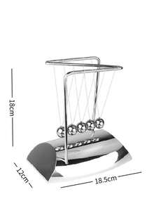 1pc Newton's Cradle Desk Toy, Swinging Balance Balls For Stress Relief, Home Office Decor Ornament - Multicolor - View 12