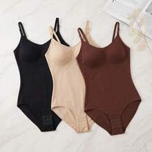 BSO Women's Seamless High Waist Body Shaper With Tummy Control, Made Of Breathable Nylon/Polyamide - 咖啡棕 - 查看 3