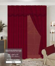Casaisla Home Collection Curtains - Burgundy - View 9